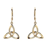 Image for 14K Yellow Gold Lab Grown Diamond Trinity Earrings .12ct