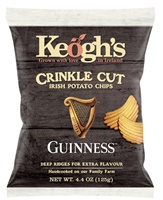 Image for Keoghs Crinkle Cut Guinness Crisps 125g