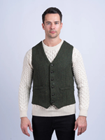 Image for McDonagh Green Herringbone Tweed Waistcoat & Vest