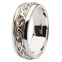 Image for Sterling Silver Celtic Knot Irish Band Style Ring 7.5mm