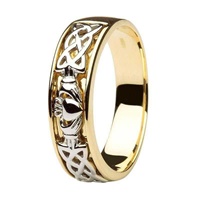 Image for 14kt Two Tone Gents Wedding Ring with Celtic Knotwork