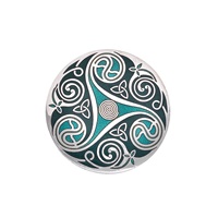 Image for Sea Gems Celtic Triskele Brooch Large, Green