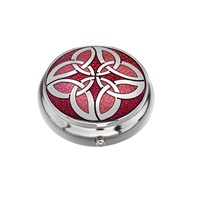 Image for Sea Gems Celtic Knot Circles Pillbox, Red