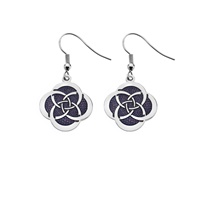 Image for Sea Gems Celtic Circles Slim Knot Earwire, Purple