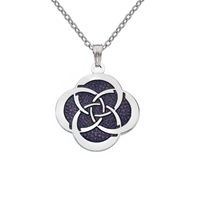 Image for Sea Gems Celtic Circles Slim Knot Necklace, Purple