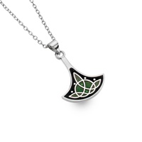 Image for Sea Gems Viking Axe Necklace, Black/Green