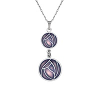 Image for Sea Gems Mack Rose Double Drop Necklace, Purple