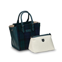 Image for Islander Medium Caillie Tote with HARRIS TWEED - Black Watch Tartan