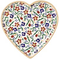 Image for Nicholas Mosse Wild Flower Meadow Heart Plate, Medium