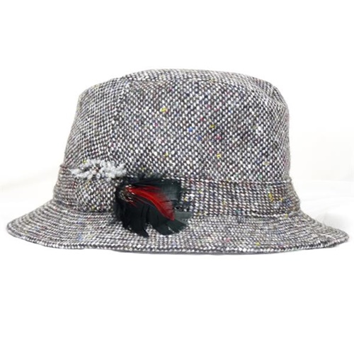 Hanna Grey Multi Colored Tweed Walking Hat XL - Irish Jewelry, Irish Store, Tipperary Irish Importer